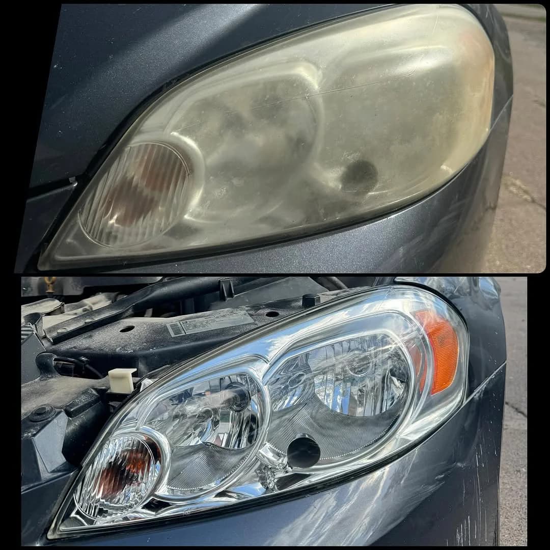 Headlight lenses, authentic Evolution X comparison image