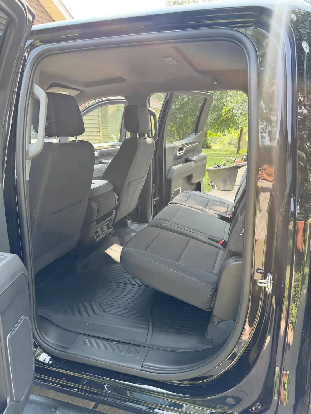 Seat and fabric work from a Chevy Silverado detail